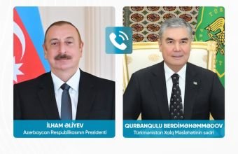İlham Əliyevlə Qurbanqulu Berdiməhəmmədov arasında telefon danışığı baş tutub