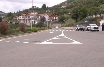 Laçın şəhərində yeni yol nişanları quraşdırılıb və xətlər yenidən çəkilib -