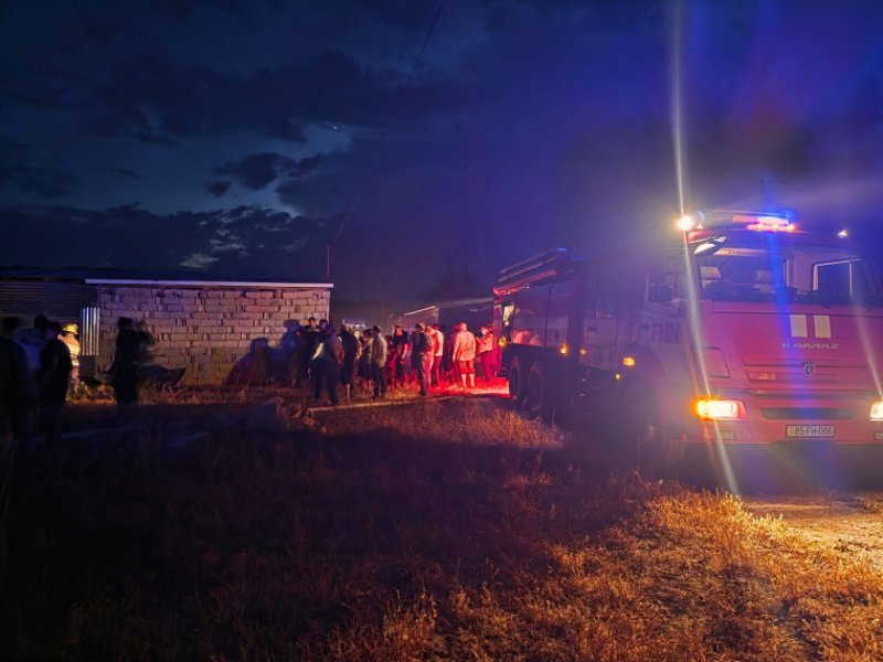 Naxçıvanda ot tayasına ildırım düşdü