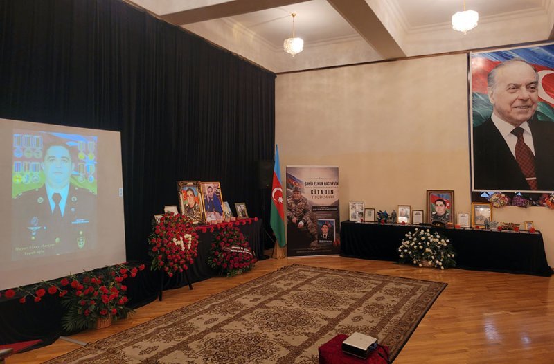 Şəhid mayor Elnur Hacıyevin xatirəsi yad edilib -