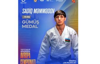 Azərbaycan cüdoçusu Avropa çempionatında gümüş medal qazanıb