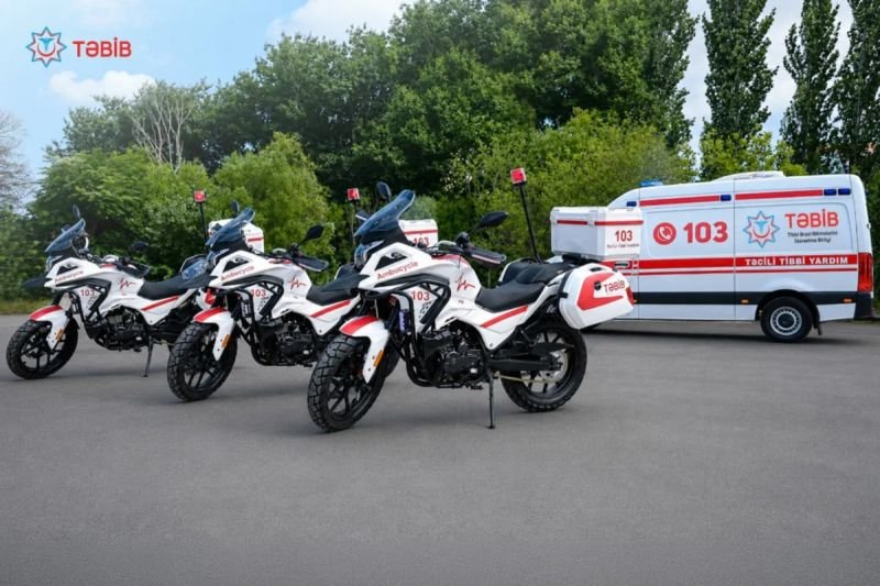 Azərbaycanda ilk dəfə motosikletlər təcili tibbi yardım xidmətinə cəlb olunub