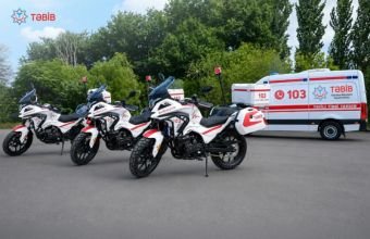 Azərbaycanda ilk dəfə motosikletlər təcili tibbi yardım xidmətinə cəlb olunub