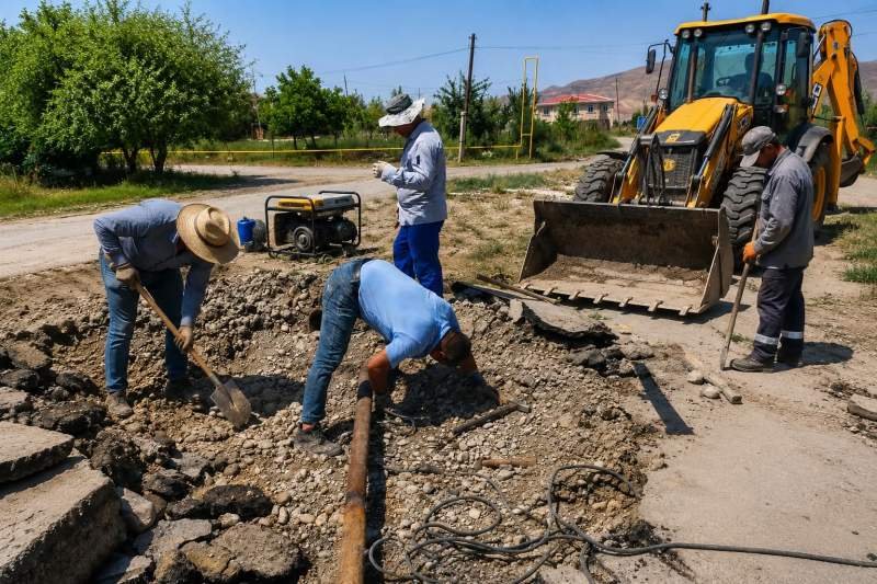 Cəhri və Gülşənabadda içməli su xətlərində təmir-bərpa işləri aparılır