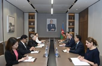 Ceyhun Bayramov BMT Baş katibinin xüsusi elçisi ilə görüşüb
