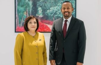 Efiopiyanın Baş naziri Sahibə Qafarova ilə görüşüb