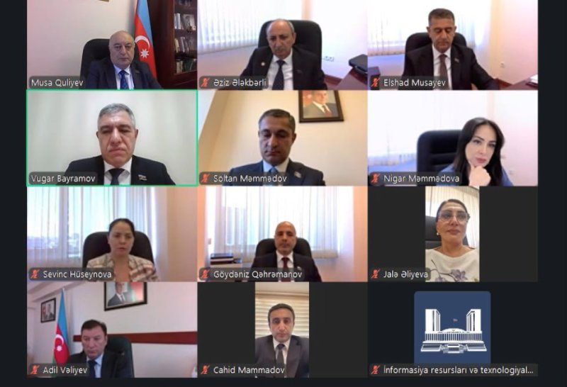 Əmək və sosial siyasət komitəsi onlayn iclas keçirib