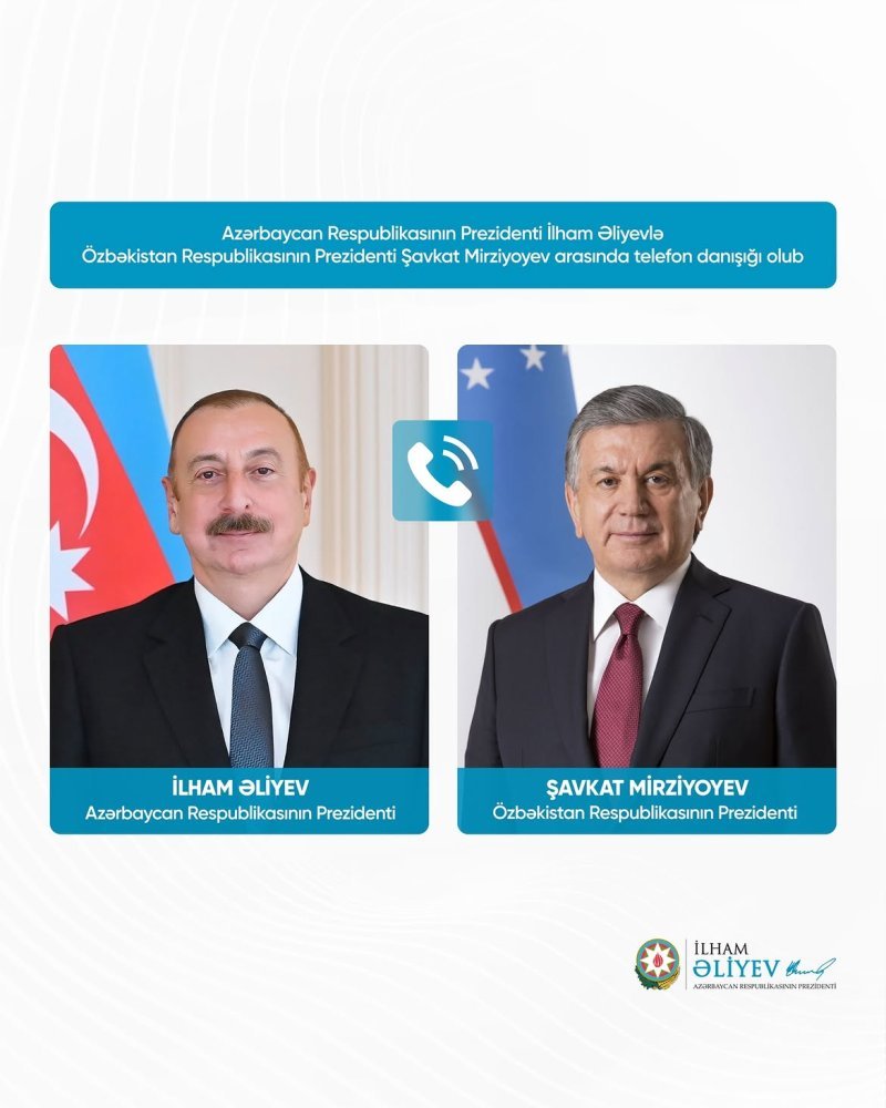 İlham Əliyev  Şavkat Mirziyoyevə zəng edib