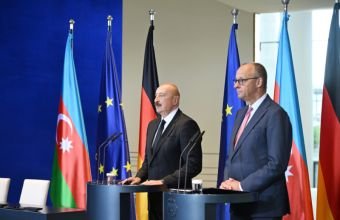İlham Əliyev və Federal Kansler Fridrix Merts mətbuata bəyanatlarla çıxış ediblər -