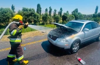Naxçıvan–Sədərək magistralında minik avtomobili yanıb