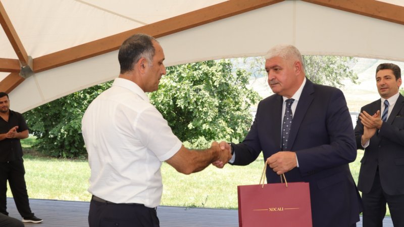 Xocalının beş kəndinə köçən sakinlərə evlərinin açarları təqdim olunub -