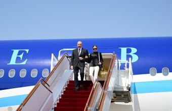 İlham Əliyev Qırğız Respublikasına işgüzar səfərə gəlib -