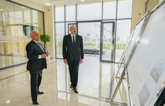 İlham Əliyev "Yeni Səngəçal" yarımstansiyasının açılışında iştirak edib -