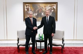 İlham Əliyevin Bişkekdə Qazaxıstan Prezidenti ilə görüşü keçirilib -