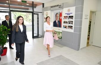 Mehriban Əliyeva Bakıda yeni körpələr evi-uşaq bağçasının açılışında iştirak edib