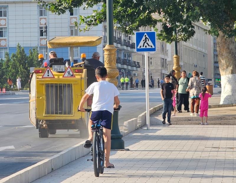 Naxçıvanda yol nişanlanması və infrastruktur işləri davam edir