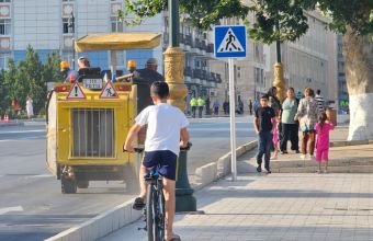 Naxçıvanda yol nişanlanması və infrastruktur işləri davam edir
