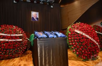 Xalq şairi Nəriman Həsənzadə ilə vida mərasimi keçirilib