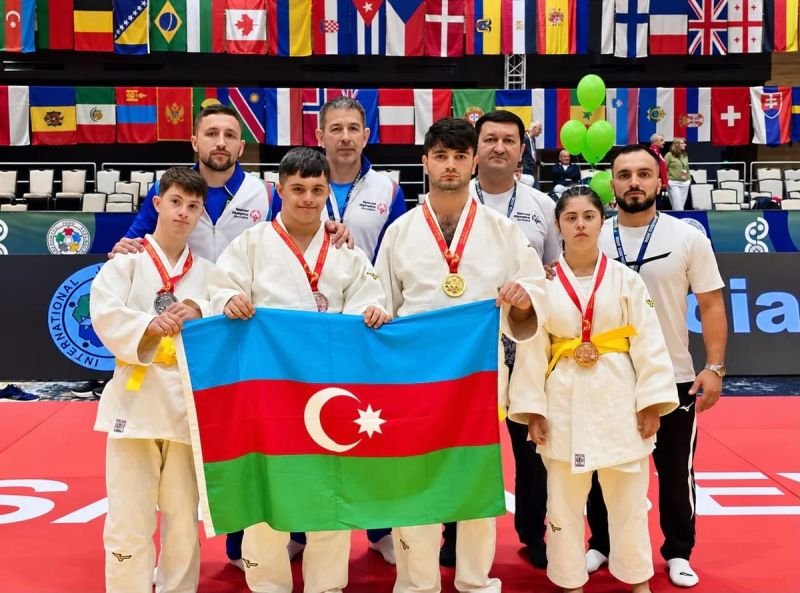 Azərbaycan cüdoçuları Xüsusi Olimpiya Açıq Turnirində 5 medal qazanıblar