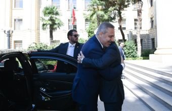 Ceyhun Bayramov Hakan Fidanı qarşılayıb -