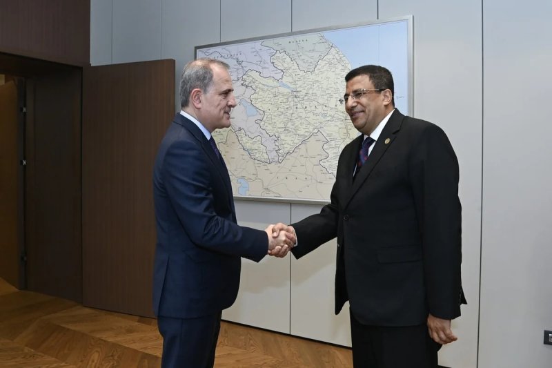 Ceyhun Bayramov Pan-Afrika Parlamentinin prezidenti ilə görüşüb
