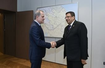 Ceyhun Bayramov Pan-Afrika Parlamentinin prezidenti ilə görüşüb