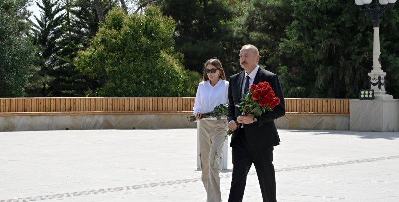 İlham Əliyev və Mehriban Əliyeva Şamaxıya səfər ediblər