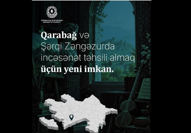 İşğaldan azad edilmiş ərazilərdə incəsənət təhsili üçün elektron müraciət sistemi istifadəyə verilib