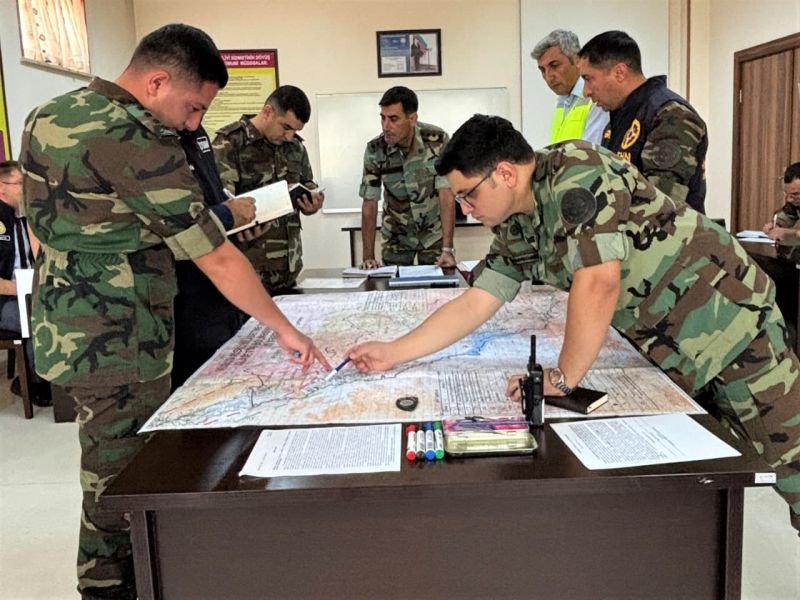 Naxçıvan FHN tərəfindən birgə qərargah məşqi keçirilib -