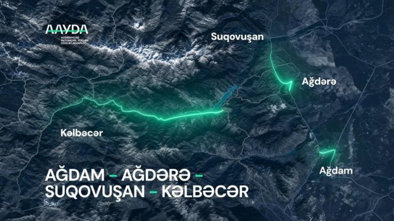 Ağdamdan Kəlbəcər istiqamətində yeni nəqliyyat xətti formalaşır -