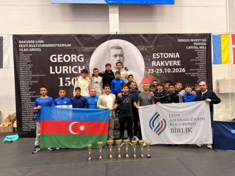 Azərbaycan komandası Estoniyada beynəlxalq güləş turnirinin qalibi olub
