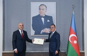 Ceyhun Bayramov Qiorqi Zakaraşvilini qəbul edib
