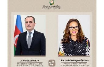 Ceyhun Bayramovla Bianka Odumeqvu-Ocukvu arasında telefon danışığı olub
