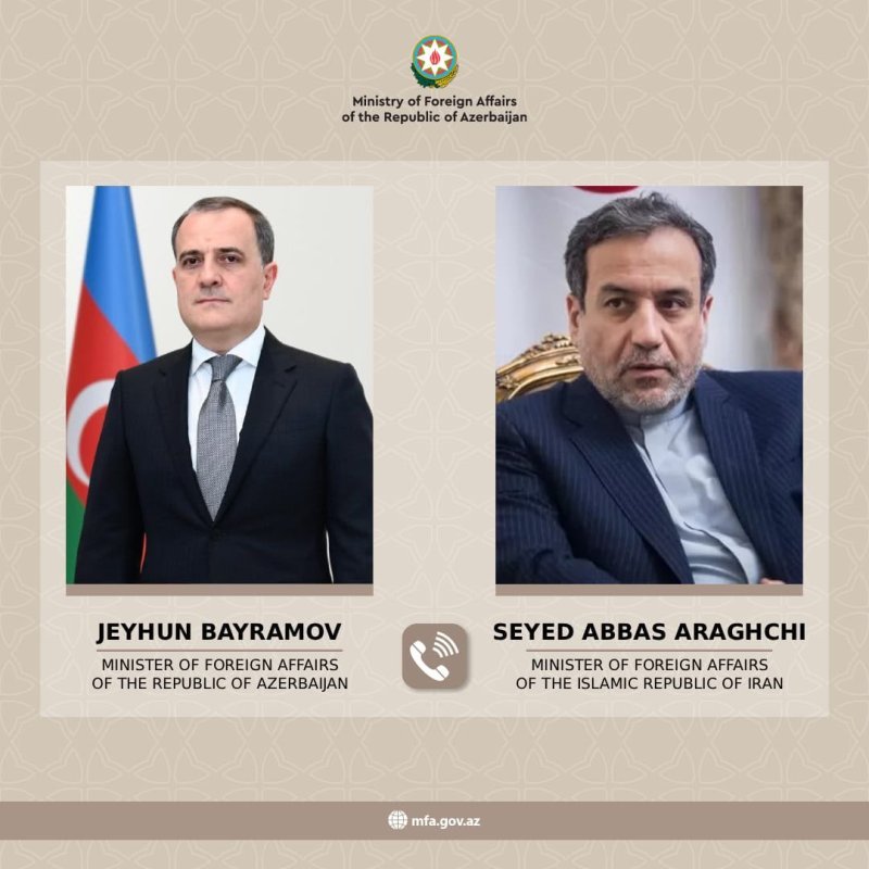 Ceyhun Bayramovla Seyid Abbas Əraqçi arasında telefon olub