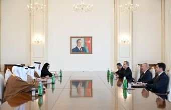 İlham Əliyev Bəhreynin xarici işlər nazirini qəbul edib