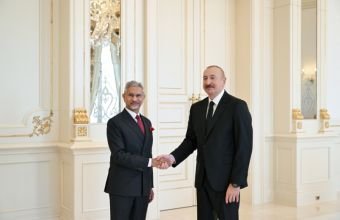 İlham Əliyev Hindistanın xarici işlər nazirini qəbul edib -