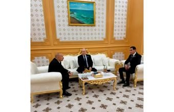 İlham Əliyev Vladimir Putin və Sərdar Berdiməhəmmədovla görüşüb