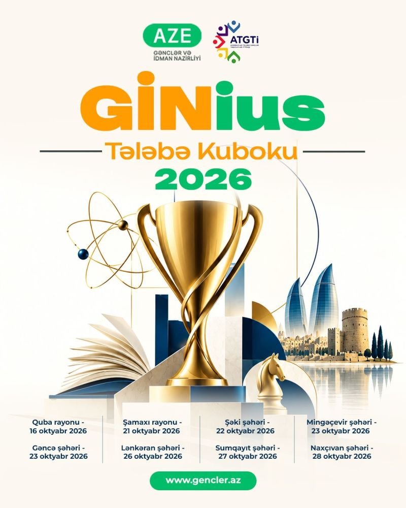 Naxçıvanda “GİNius tələbə-gənclər kuboku II” intellektual oyunu keçiriləcək